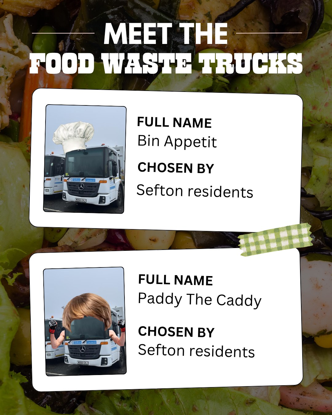 Food waste truck names sefton council