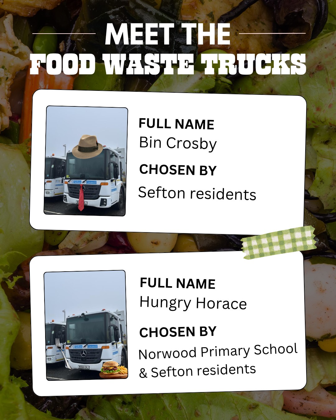 Food waste truck names sefton council
