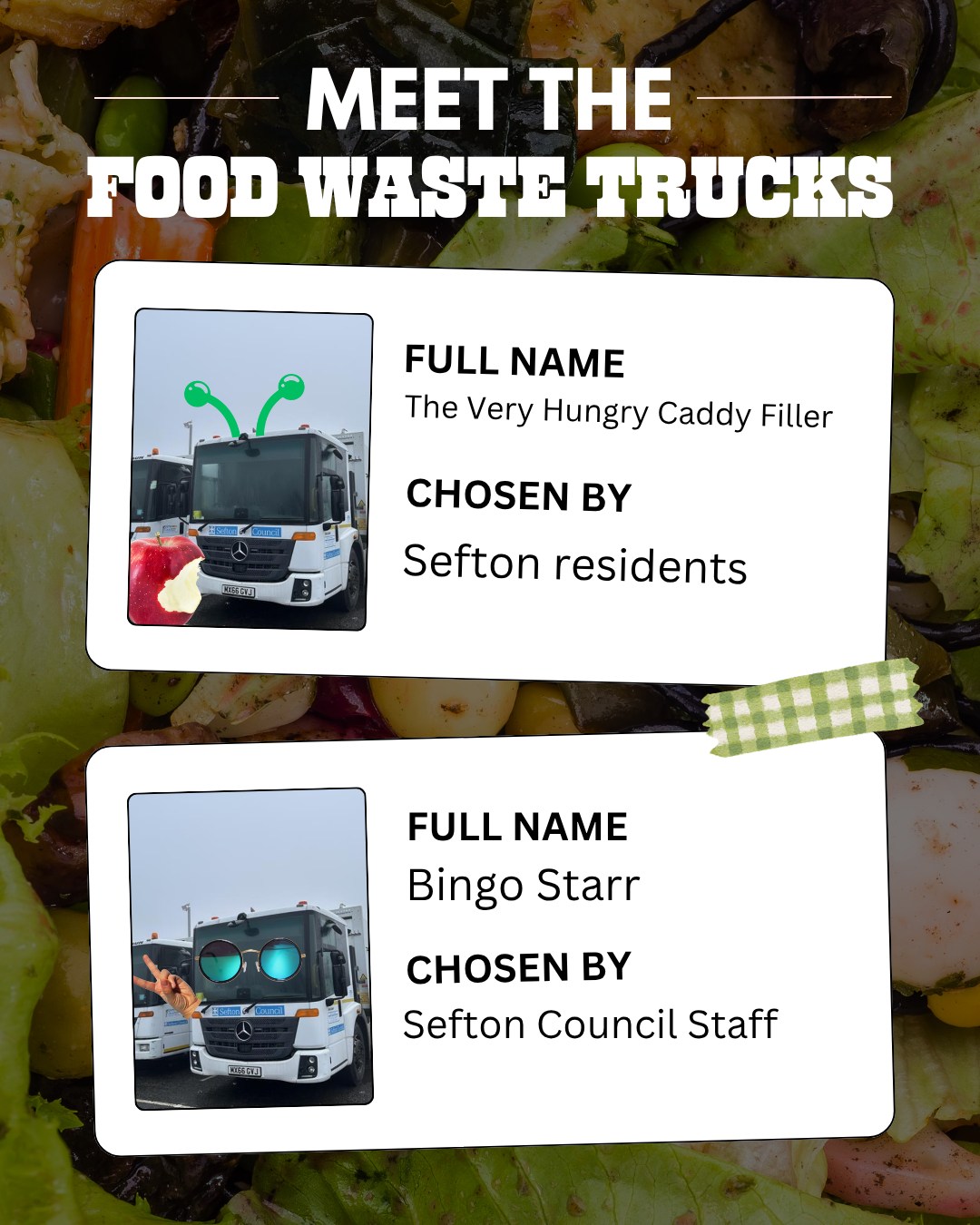 Food waste truck names sefton council