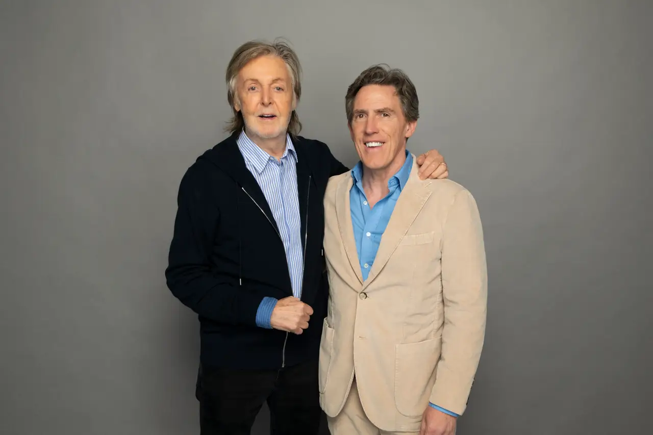 Rob Brydon and Sir Paul McCartney at a Roundhouse London