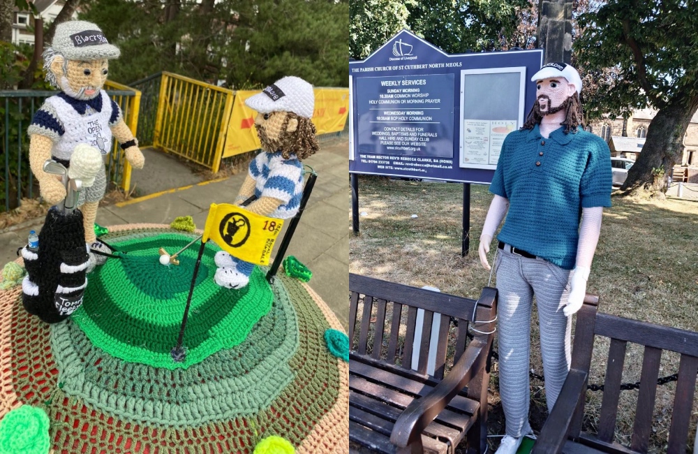 Life size crochet model of Tommy Fleetwood gets the legendary golfer to a tee